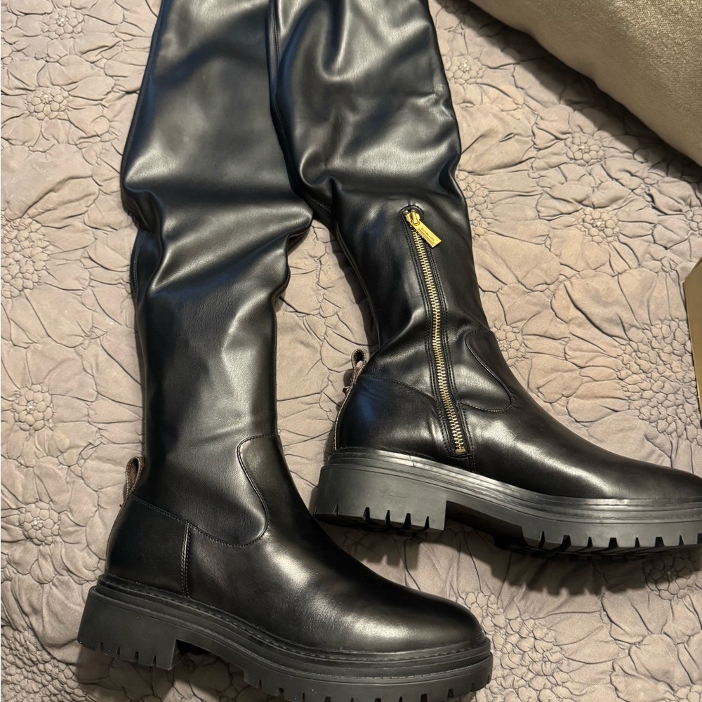 Michael Kors Black Over-the-Knee Boots 9